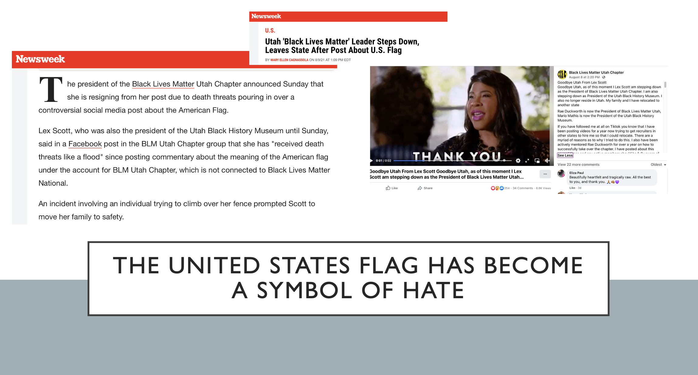 Black Lives Matter Founder Forced to Flee Home after Stating Fact the United Stages Flag is Symbol of Hate